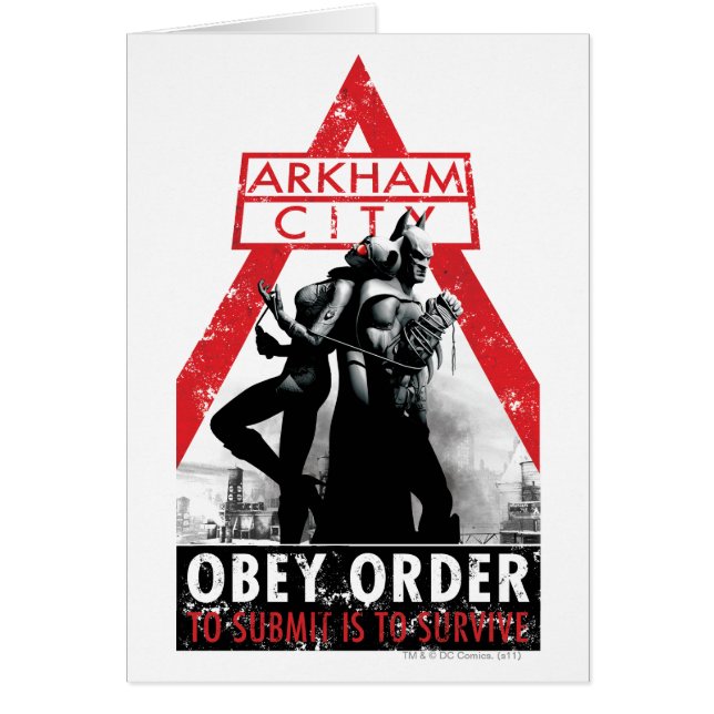 AC-propaganda - Obey/To Submit är att Överleva Hälsningskort (Framsidan)