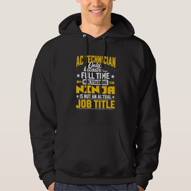 Ac-tekniker, jobbtitel för konditioneringsmekanism hoodie (Framsida)