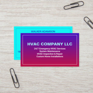 (AC-värme, HV-Coola) Modern Anpassningsbar-HVAC Visitkort