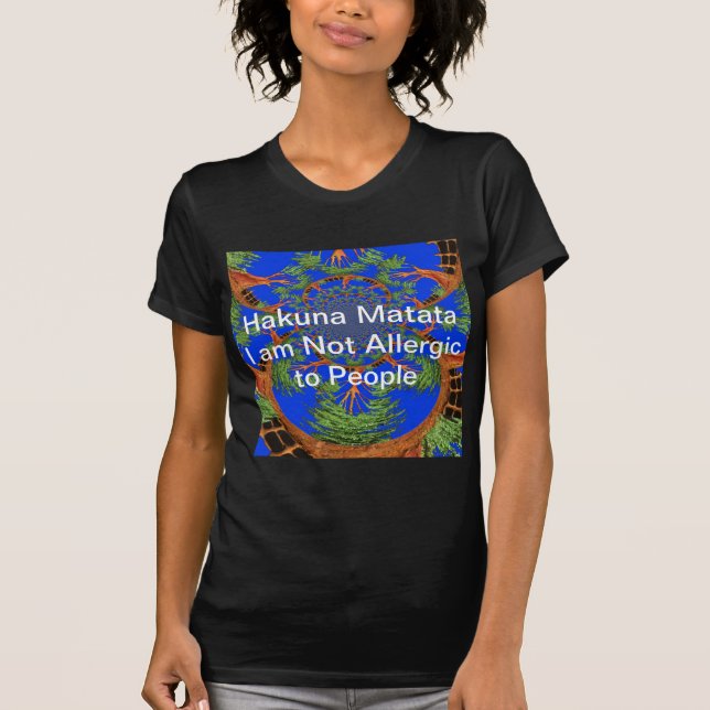 Acacia Alchemy: Jag är inte allergisk mot människo T Shirt (Framsida)