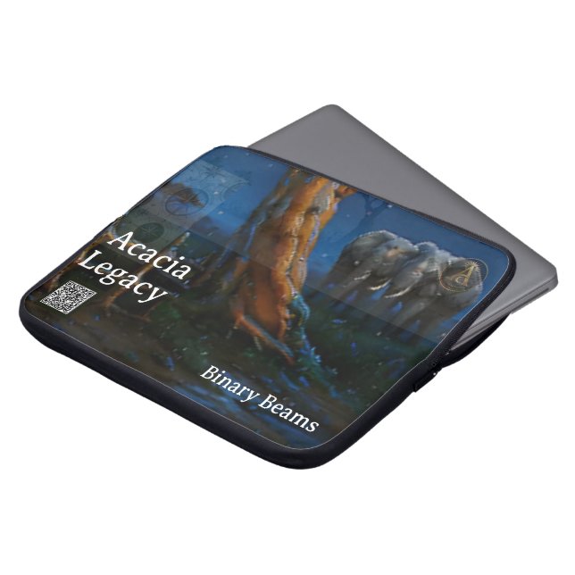 Acacia Legacy™: Moonlight Binary Beams | Mara safa Laptop Fodral (Framsida topp)