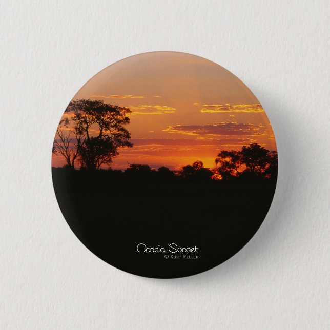 Acacia Sunset Photo Round Button Knapp (Framsida)