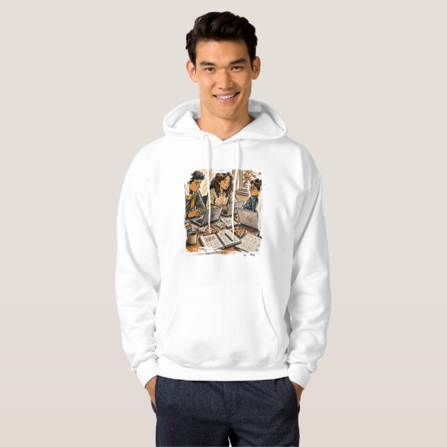 Academic Grind Study Crew • Mysig högskole studies Hoodie (Hel framsida)