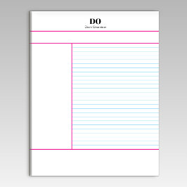 Academic School Monogram Name Lecture Notepad Anteckningsblock