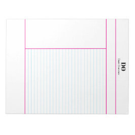Academic School Monogram Name Lecture Notepad Anteckningsblock