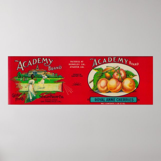 Academy Cherry Label Poster (Framsidan)