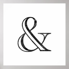 Academy Engraved Ampersand Black Poster