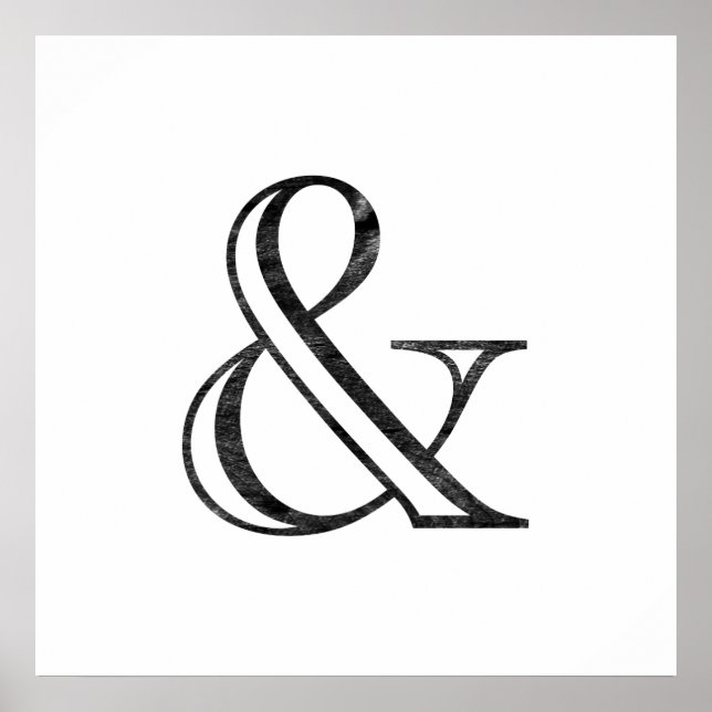 Academy Engraved Ampersand Black Poster (Framsidan)