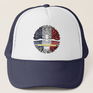 Acadia Acadia Fransk Frankrike Träd Roots Flagga Keps