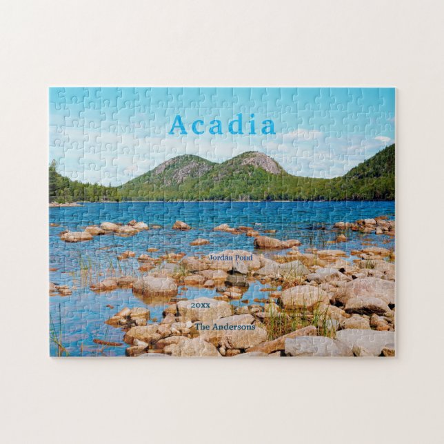 Acadia Bubbles Jordan Pond nationalpark Maine Pussel (Horisontell)