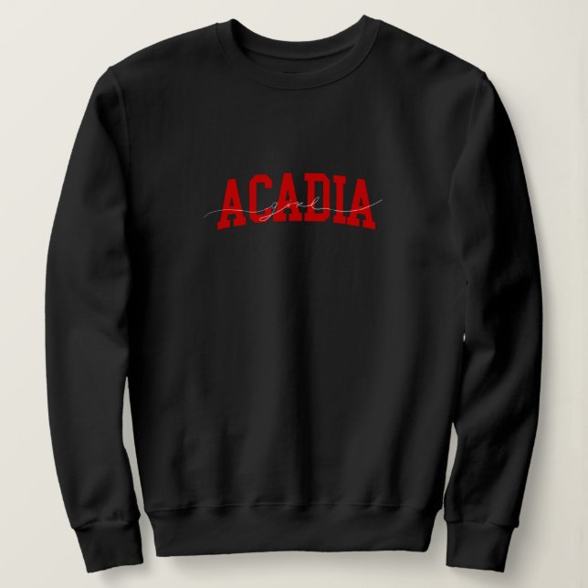 Acadia-flicka universiteten  t shirt (Design framsida)