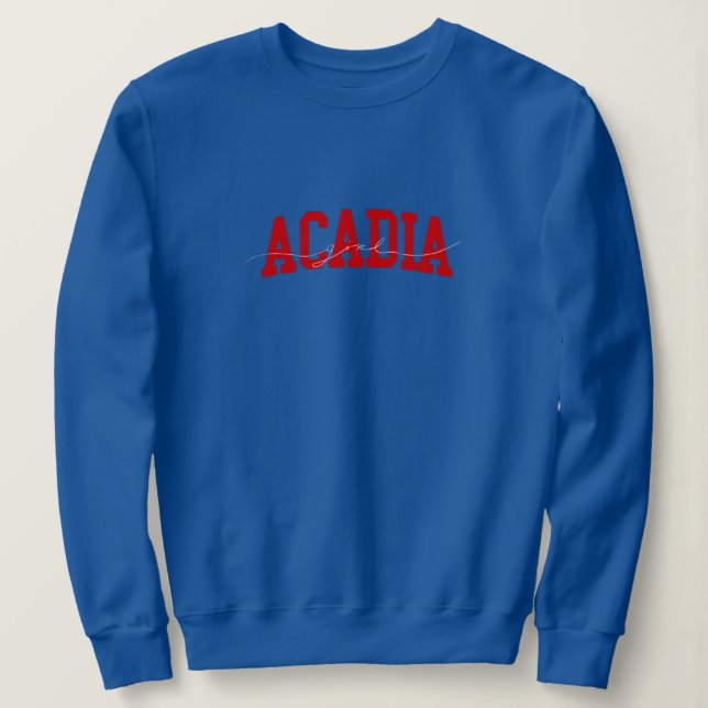 Acadia-flicka universiteten  t shirt (Design framsida)