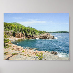 Acadia Gorgous Rocky Kusten i Maine Poster