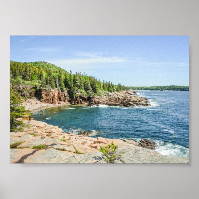 Acadia Gorgous Rocky Kusten i Maine Poster (Framsidan)