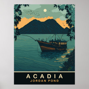 Acadia, Jordan Pond, Resa Poster