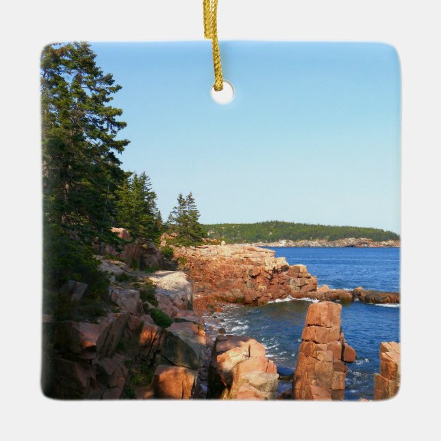 Acadia klippiga strand nära Thunder Hole Julgransprydnad Keramik (Framsida)