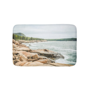 Acadia Maine Rocky Kusten Ocean Vågar Badrumsmatta