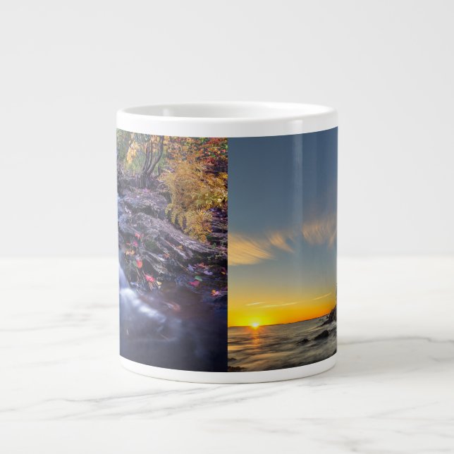 Acadia National Park & Bass Harbour Lighthouse Mug Jumbo Mugg (Framsidan)