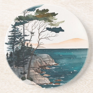 Acadia National Park Boho Watercolor Underlägg