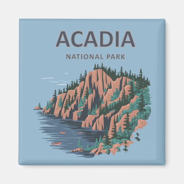 Acadia National Park Cadillac Mountain Magnet (Framsidan)