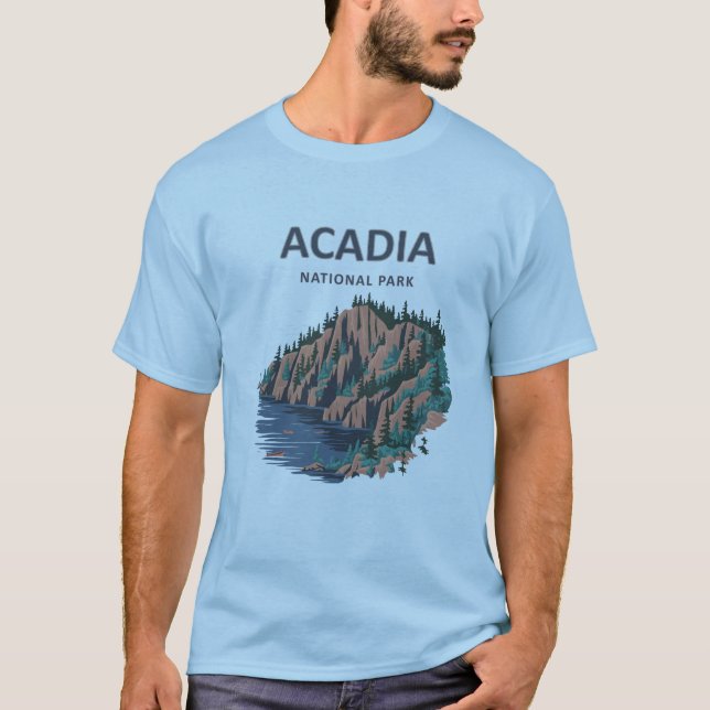 Acadia National Park Cadillac Mountain T Shirt (Framsida)