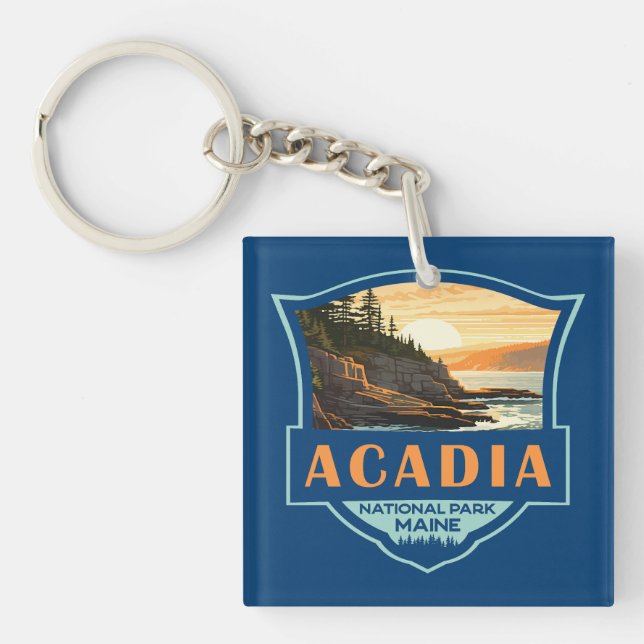 Acadia National Park Illustration Retro Badge (Framsidan)