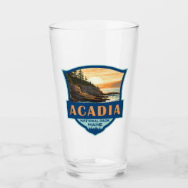 Acadia National Park Illustration Retro Badge Glaskopp