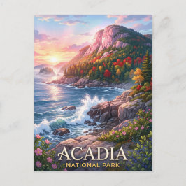 Acadia National Park Klippig kust Vykort