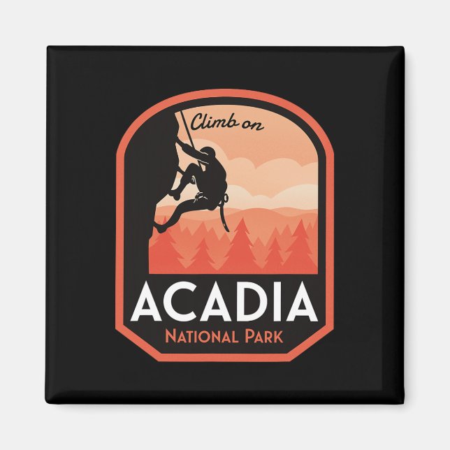 Acadia National Park klippklättring  Magnet (Framsidan)
