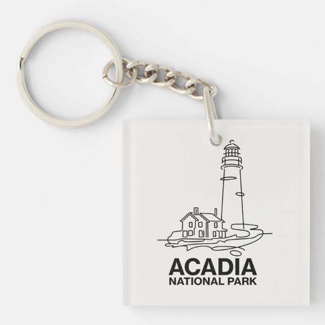 Acadia National Park Lighthouse Line Art (Framsidan)