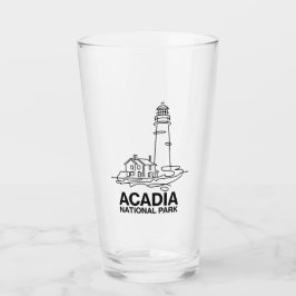 Acadia National Park Lighthouse Line Art Glaskopp