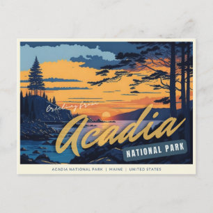 Acadia National Park, Maine, Förenade Stater Vykort