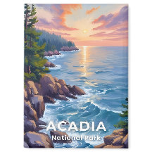 Acadia National Park | Maine Målning Resa Konst
