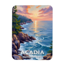 Acadia National Park | Maine Målning Resa Konst