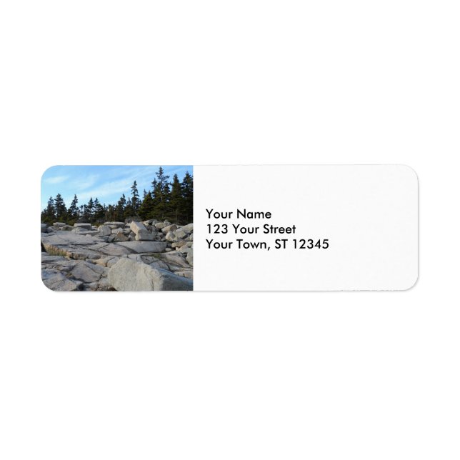 Acadia National Park, Maine Returadress Etikett (Framsidan)