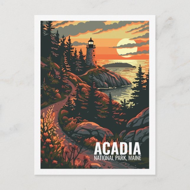 Acadia National Park Maine USA National Parker Vykort (Framsida)