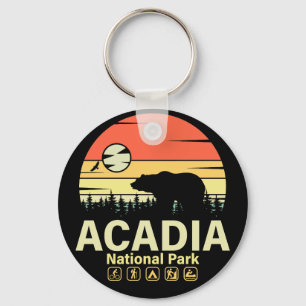 Acadia National Park Maine Vintage Retro Souvenirs Nyckelring