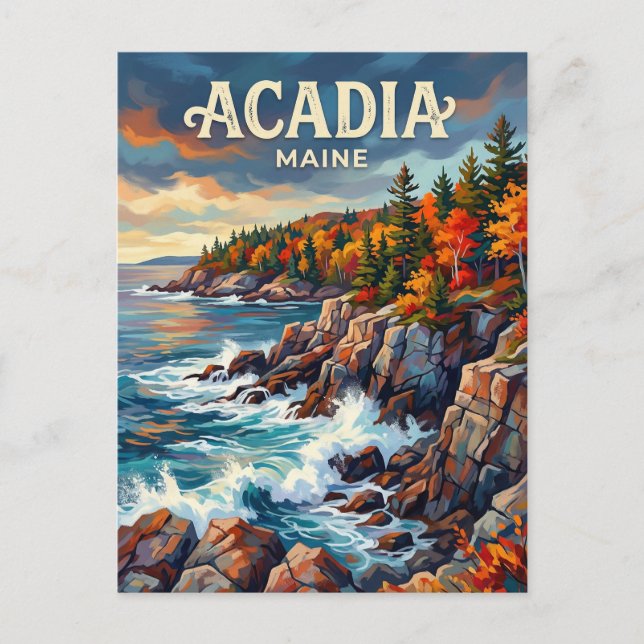 Acadia National Park Maine Vykort (Framsida)