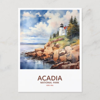 Acadia National Park - Park Bass Harbour Lighthous Vykort