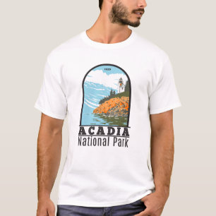 Acadia National Park Pub Harbour Lighthouse Maine T Shirt
