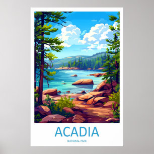 Acadia National Park Resemålning Väggkonst Acadia