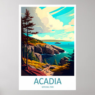 Acadia National Park Resematerial för väggkonst Ac
