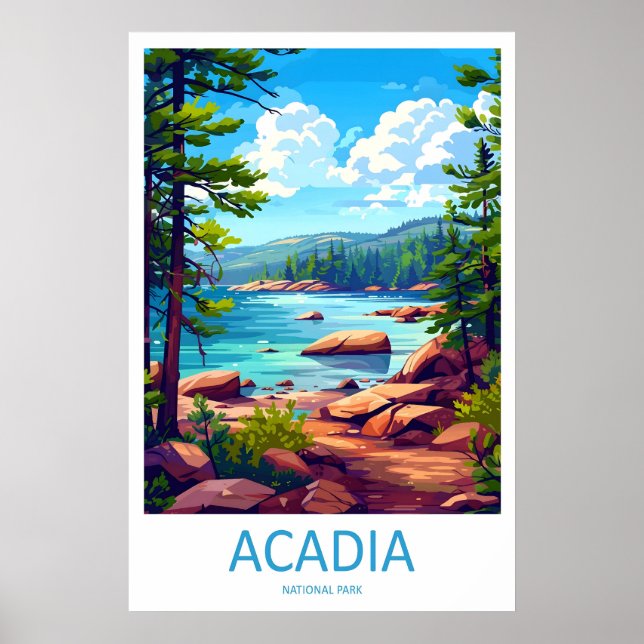 Acadia National Park Resematerial för väggkonst Ac (Framsidan)