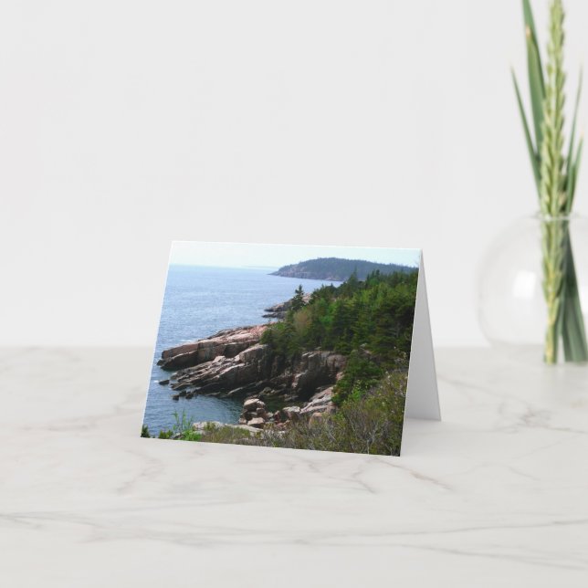 Acadia National Park Shoreline, Maine Card Kort (Framsida)