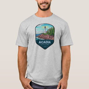 Acadia National Park Sköld T Shirt