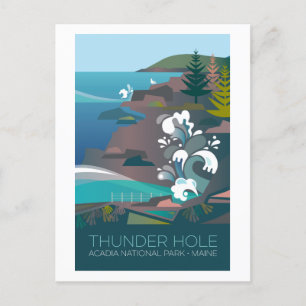 Acadia National Park Thunder Hål vykort
