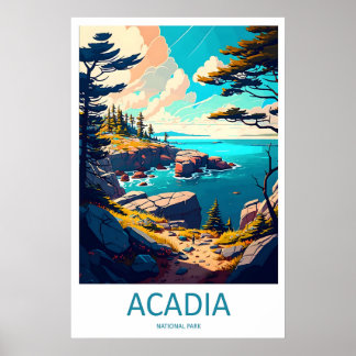Acadia National Park Travel Print Wall Art Acadia Poster