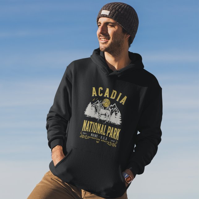 Acadia National Park Vintage Landscape Hoodie (Skapare uppladdad)