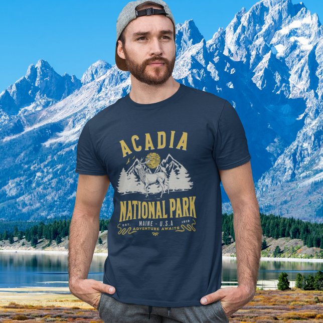 Acadia National Park Vintage Landscape T Shirt (Skapare uppladdad)