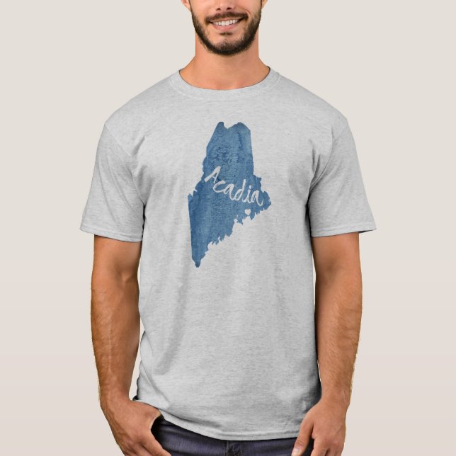 Acadia National Park Wood Grain T Shirt (Framsida)